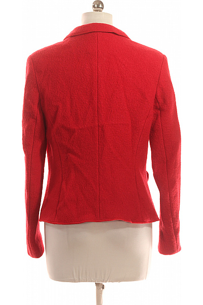 MADELEINE Teplé Dámské Sako Vlněné Červené Vel. M