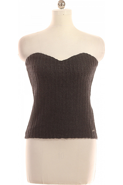 Jednoduché Dámské Tričko Vlněné Černé Reserved