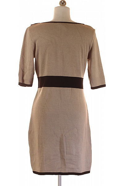 BONPRIX  Šaty Pletené Béžové Vel.  36/38