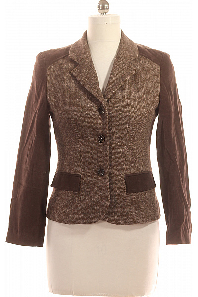 YESSICA Teplé Dámské Sako Hnědé Second hand Vel. 38