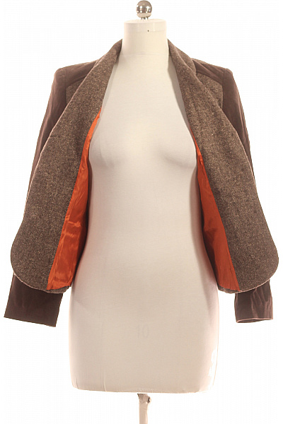 YESSICA Teplé Dámské Sako Hnědé Second hand Vel. 38