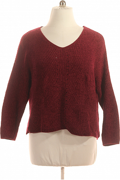 Dámský Svetr Vínový Vel. 44