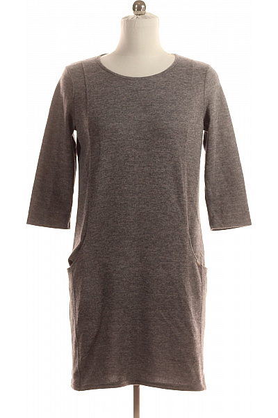  Šaty Pletené Šedé Vel. 42