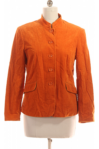 Jake*s Teplé Dámské Sako Oranžové Second Hand Vel. 40