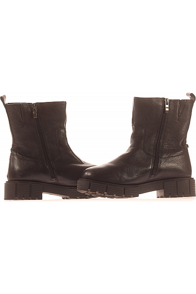 Dámské Kotníkové Boty Kožené Černé CAPRICE Vel. 37