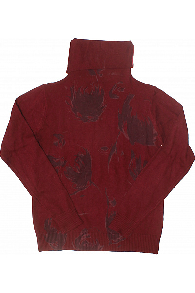 Dámský Svetr Vlněný Vínový Second hand Vel. XL/XXL