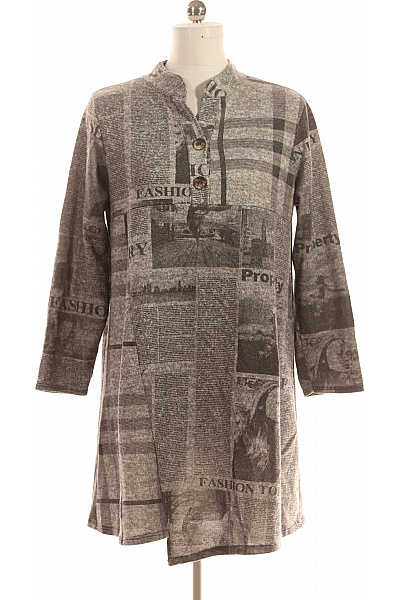  Šaty Pletené Šedé