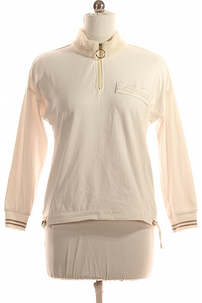 Dámská Mikina Bez Zapínání Bílá Vel. 38