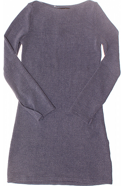 Amisu  Šaty Pletené Modré Vel. 34