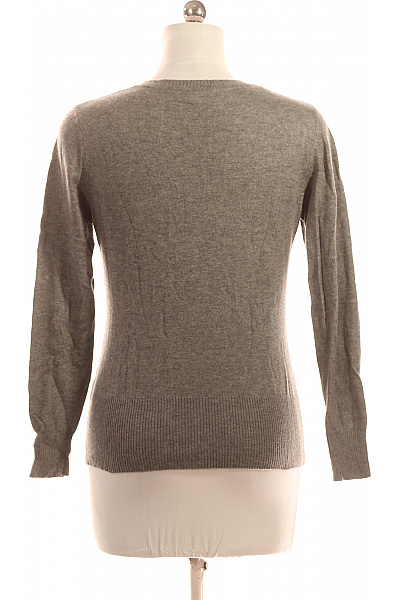 Dámský Svetr Vlněný Šedý Second hand Vel. L