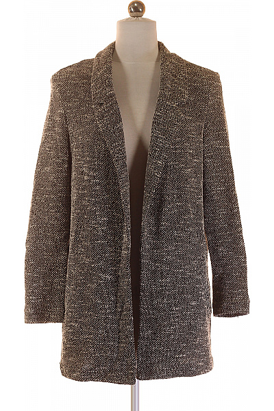 Amisu Krátký Dámský Kabát Šedý Second Hand Vel. 34