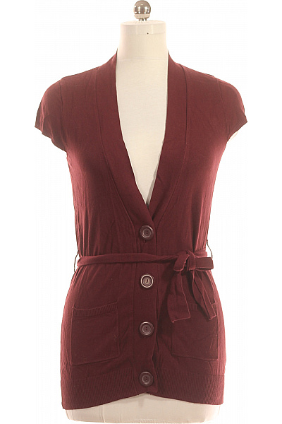 Esmara Kratká Dámská Vesta Vínová Second Hand Vel.  40/42
