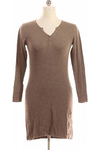  Šaty Pletené Béžové CAMAIEU