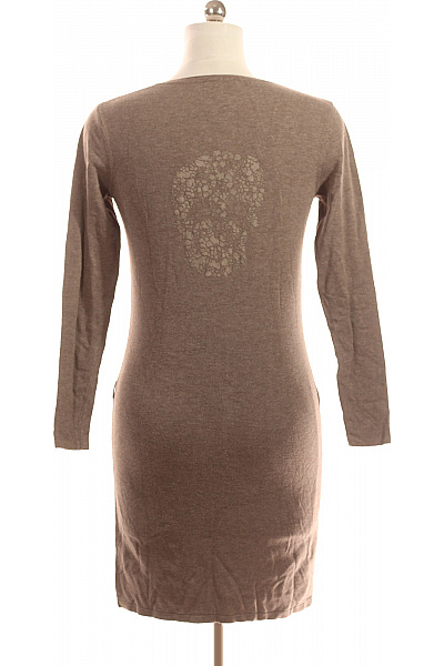  Šaty Pletené Béžové CAMAIEU