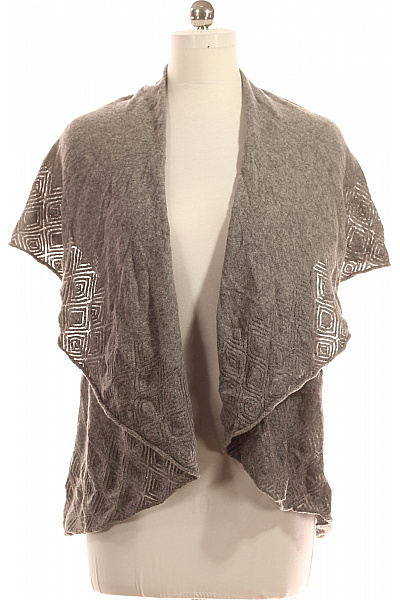 BENETTON Dámská Vesta Vlněná Šedá Vel. OS