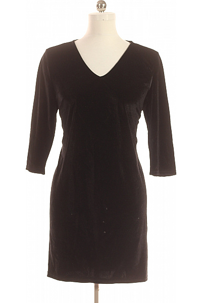 Tričkové  Šaty Černé Second hand Vel. 42