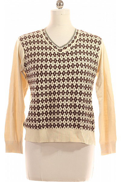 Vzorovaná  Halenka Vlněná Béžová