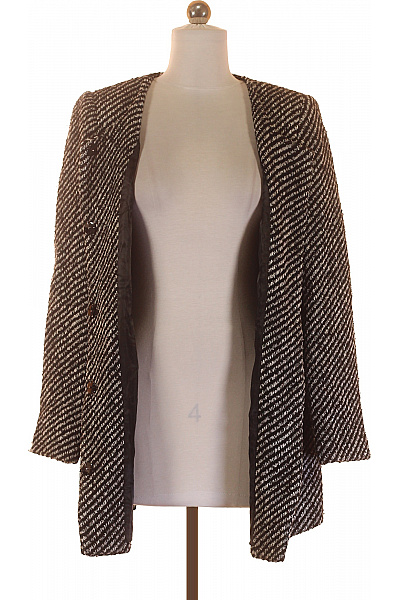 Reserved Dámský Kabát Černobílý Vel. 36