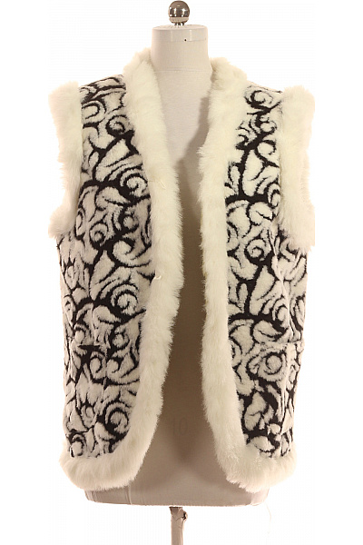 Kratká Dámská Vesta Černobílá