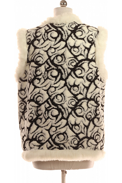 Kratká Dámská Vesta Černobílá