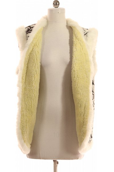 Kratká Dámská Vesta Černobílá