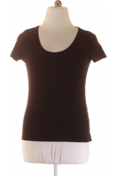 Jednoduché Dámské Tričko Černé Second Hand Vel. L