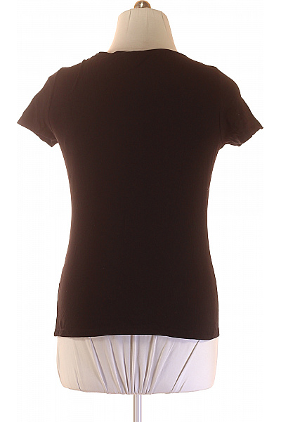 Jednoduché Dámské Tričko Černé Second hand Vel. L