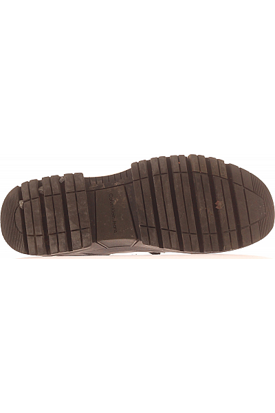 Pánské Boty Kožené Černé Calvin Klein Vel.  44