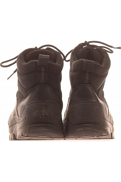 Pánské Boty Kožené Černé Calvin Klein Vel.  44