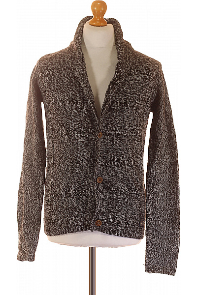 Pánský Cardigan Šedý Solid Vel. M