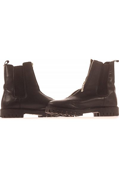 Dámské Kotníkové Boty Kožené Černé TOMMY HILFIGER Vel. 41