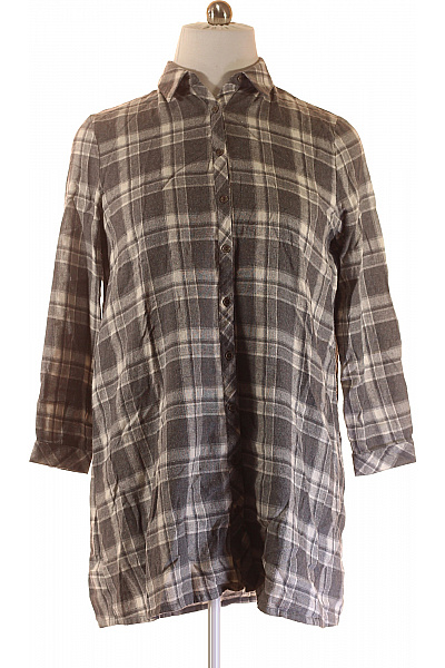 Kostkovaná Dámská Košile Šedá Vel. L