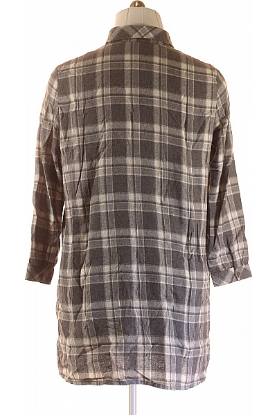 Kostkovaná Dámská Košile Šedá Vel. L