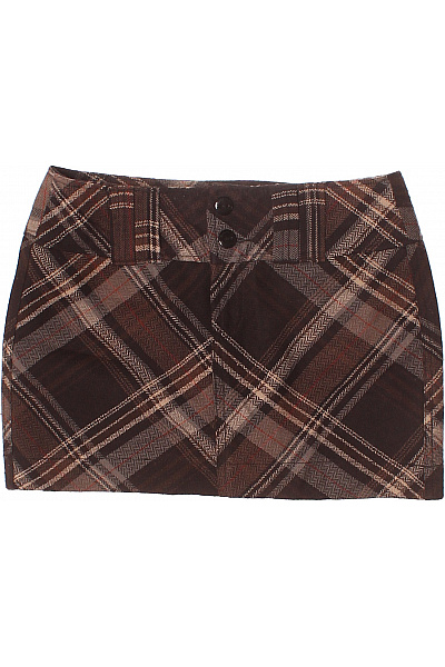 1982 Kostkovaná  Sukně Černá