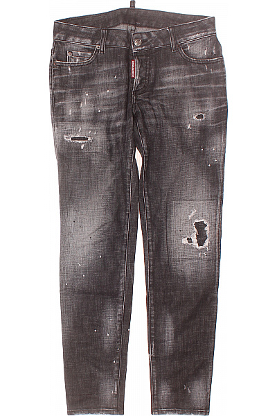 Roztrhané Dámské Džíny Černé Dsquared2 Vel. 38