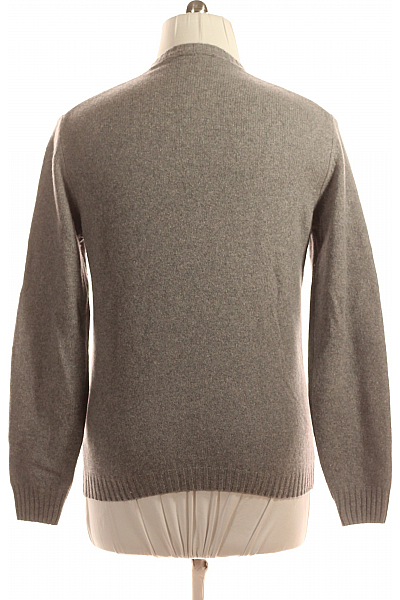 Pánský Svetr Kašmírový Šedý Vel. L