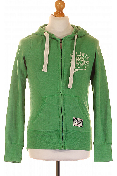 Pánská Mikina Na Zip Zelená BRAVE SOUL Second Hand Vel. M