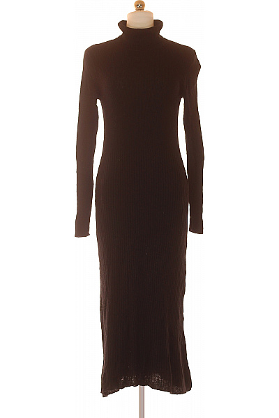  Šaty Pletené Černé MANGO Vel. M