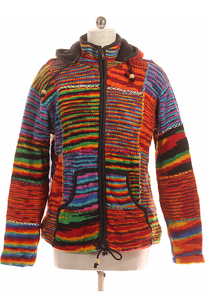 Dámská Mikina Rozepínací Vlněná Barevná Vel. M