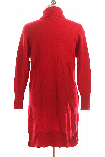 Pletené šaty Kašmírové Červené Second hand Vel. 42