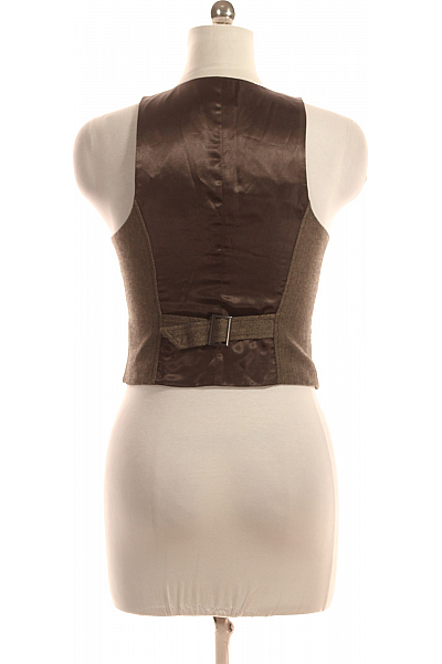 Reserved Kratká Dámská Vesta Hnědá Vel. 38