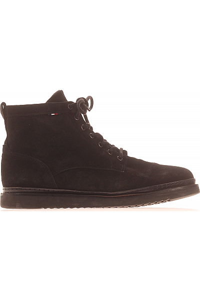 Pánské Workery Kožené Černé TOMMY HILFIGER Vel.  45