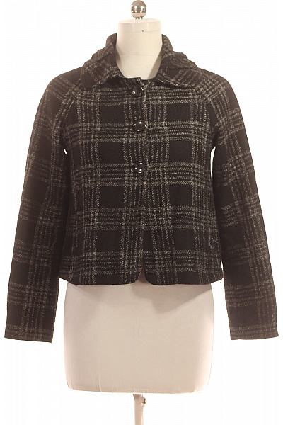 Dámský Kabát Černobílý Canda Vel. 38