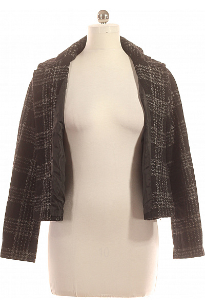 Dámský Kabát Černobílý Canda Vel. 38