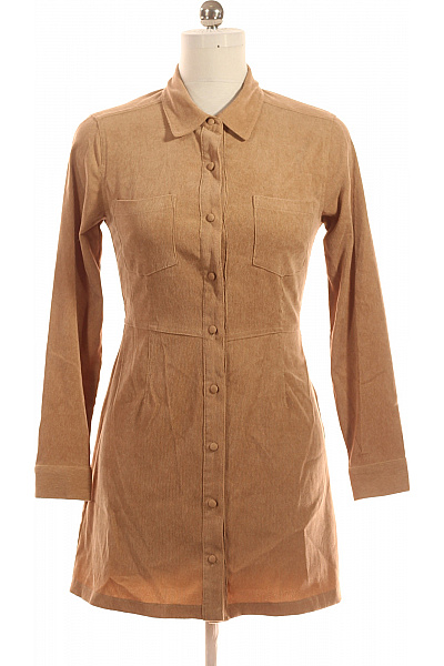 Primark Košilové  Šaty Hnědé Vel.  38