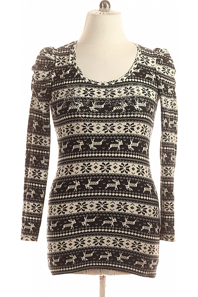 Šaty Černobílé Second Hand Vel. L/XL