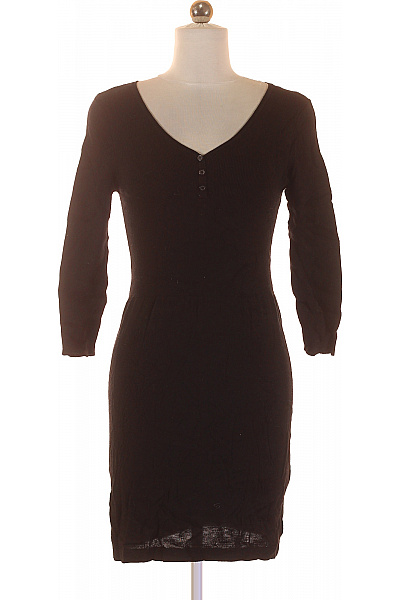  Šaty Pletené Černé MANGO Vel.  S