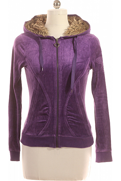 Dámská Mikina Rozepínací Fialová Vel. M