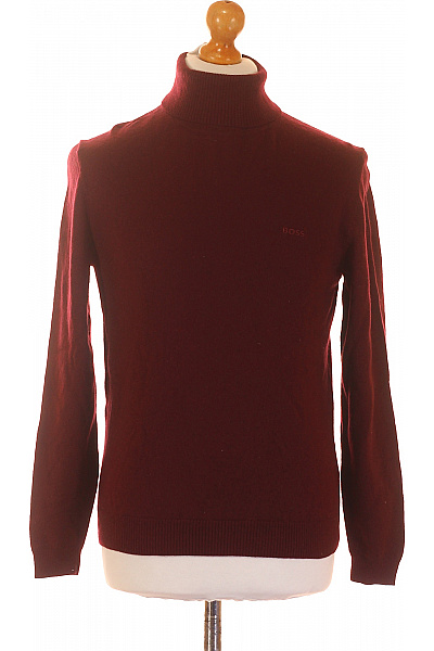 Hugo Boss Pánský Rolák Vlněný Vínový Vel. M