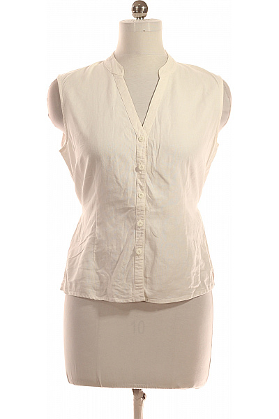 F&F Dámská Košile Lněná Béžová Second Hand Vel. 42